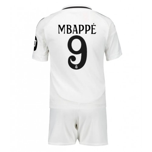 Dres Real Madrid Kylian Mbappe #9 Domaci za djecu 2024-25 Kratak Rukav (+ kratke hlače)